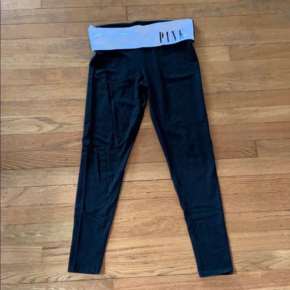 PINK yoga leggings! Size S. Black.